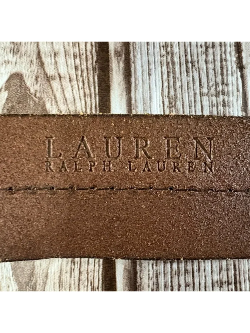 Lauren Ralph Lauren Solid Brass Leather belt size XL 46